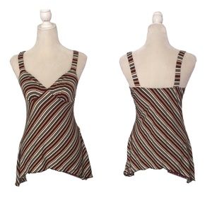 Vintage Lia Lee Sleeveless Multi Color Top Size Medium